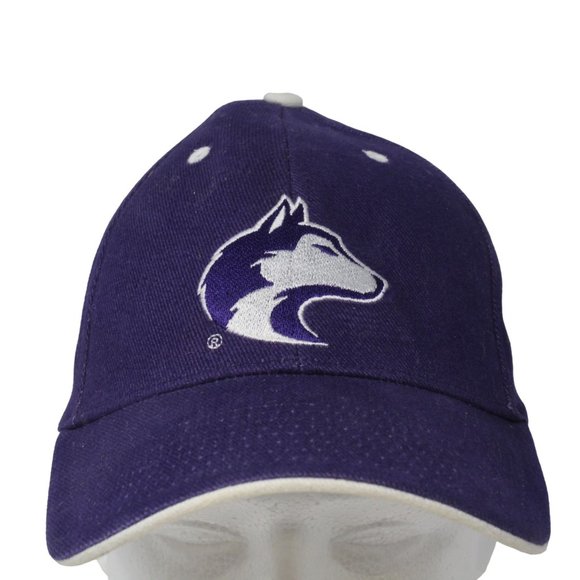 VTG Washington Huskies UW Football College Dads Brim Baseball Hat Purple White